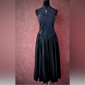Vintage 80’s dies 50’s style, Strapless, Cotton Sundress - pockets